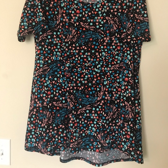 Lularoe Black Floral Perfect T - Picture 2 of 2